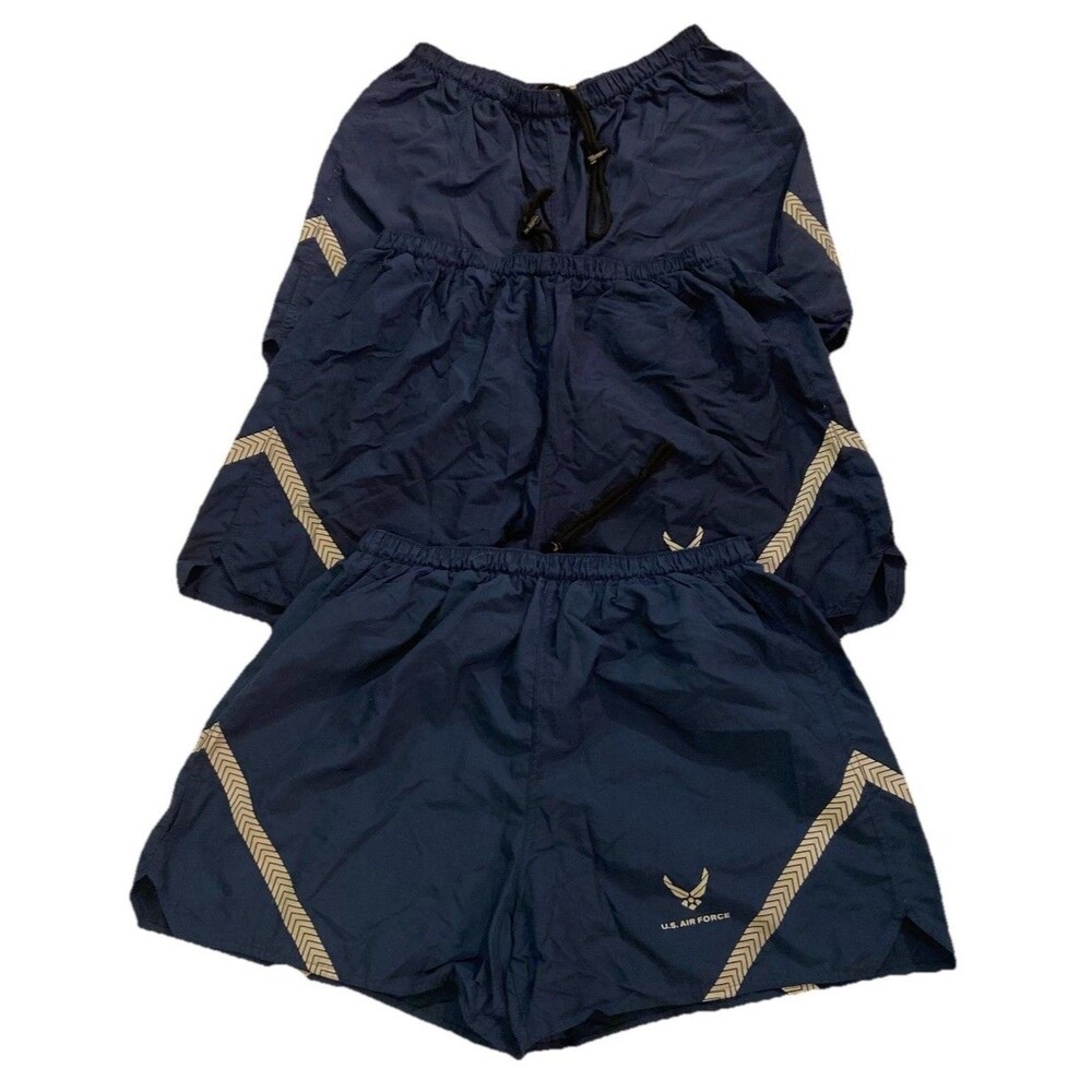 US Air Force Training Shorts Trunks Size XL Blue Lot Of 3 USA Made Vintage